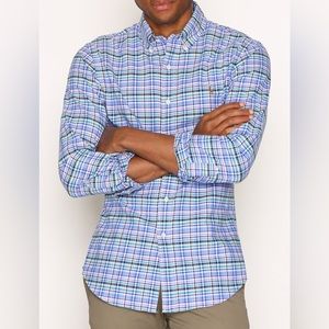 POLO RALPH LAUREN
plaid oxford mens shirt size xl slim fit with stretch